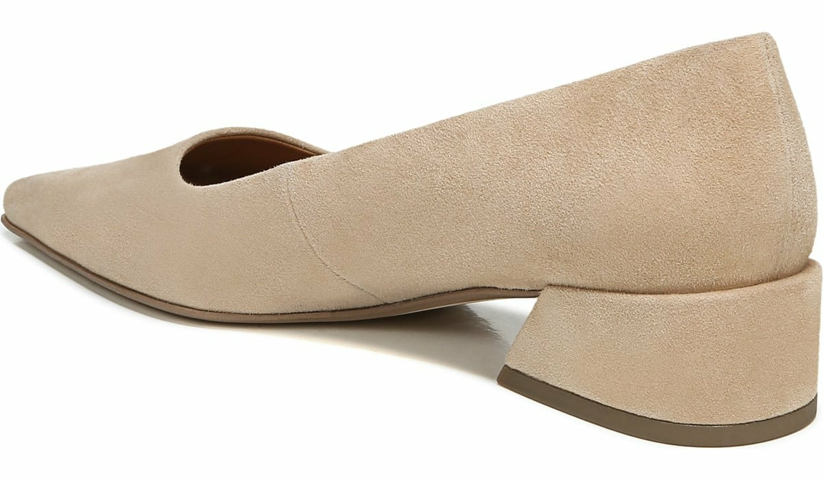 Sarto Modena Block Heel Pump - Nude Leather