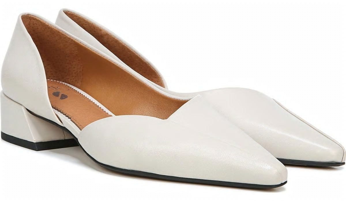 Sarto Monana Block Heel Pump - Bone Leather