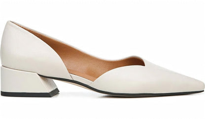Sarto Monana Block Heel Pump - Bone Leather