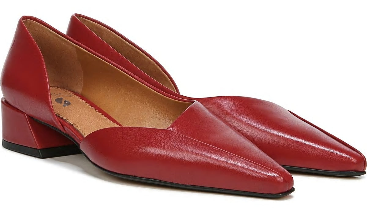 Sarto Monana Block Heel Pump - Campari Leather