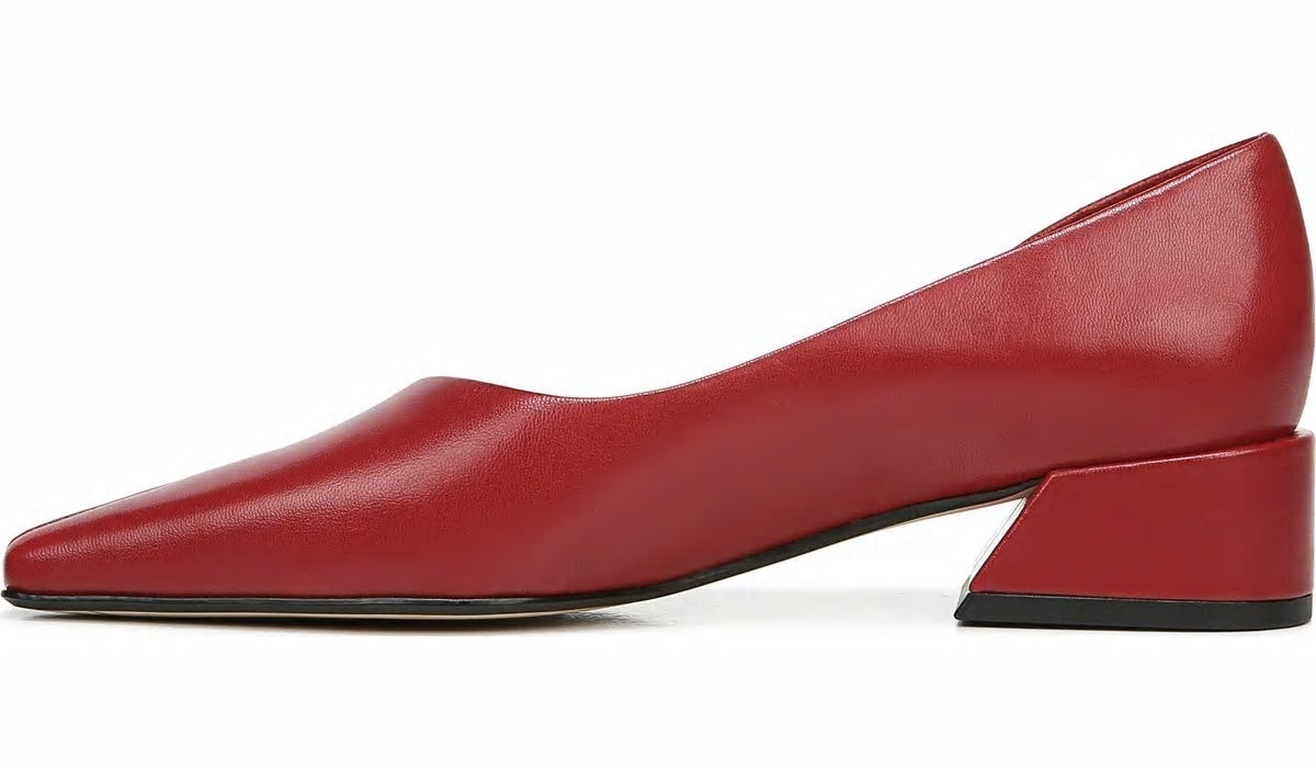 Sarto Monana Block Heel Pump - Campari Leather