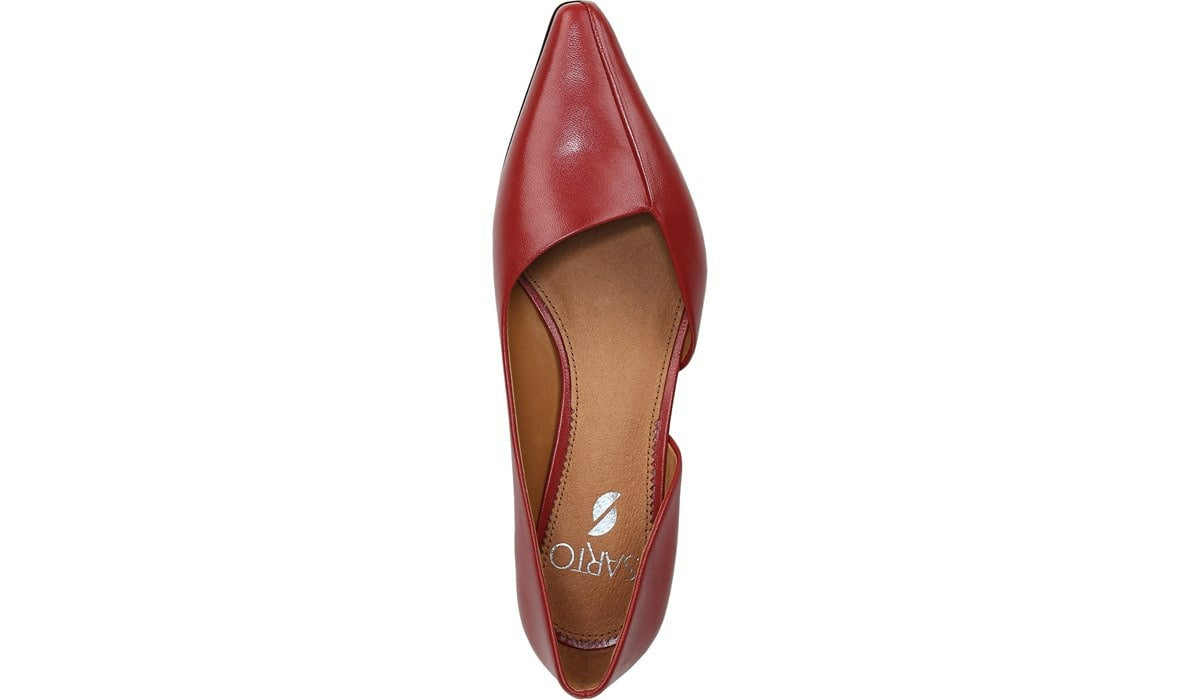 Sarto Monana Block Heel Pump - Campari Leather