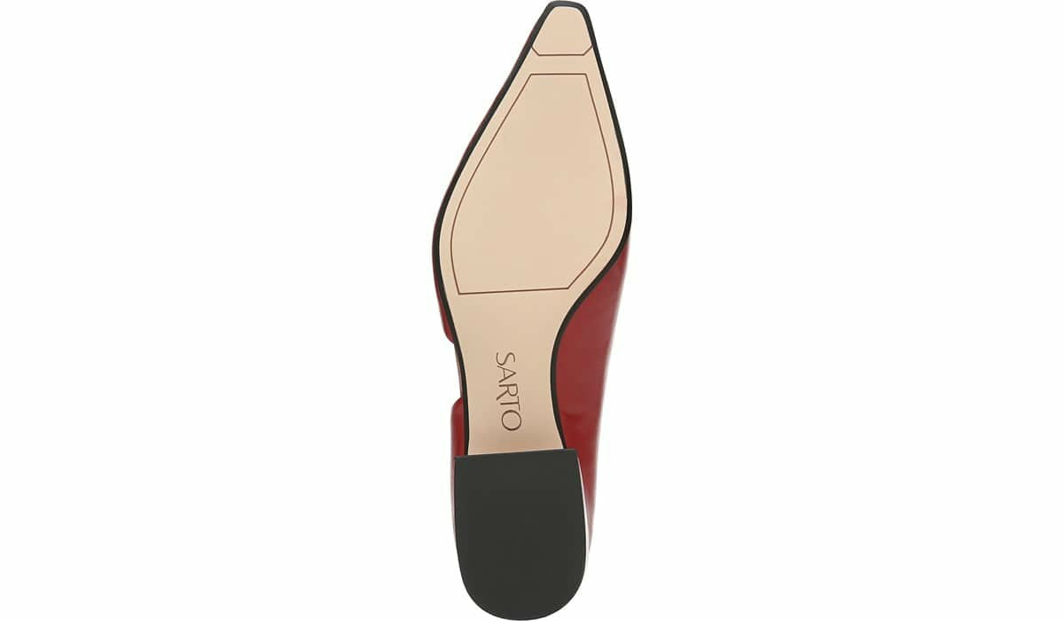 Sarto Monana Block Heel Pump - Campari Leather
