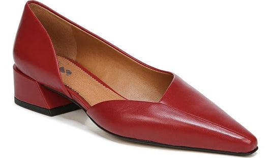 Sarto Monana Block Heel Pump - Campari Leather