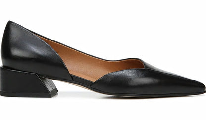 Sarto Monana Block Heel Pump - Black Leather