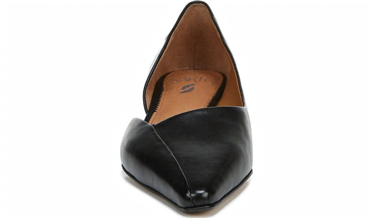 Sarto Monana Block Heel Pump - Black Leather