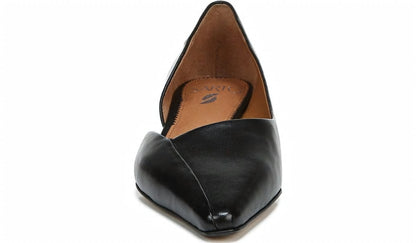 Sarto Monana Block Heel Pump - Black Leather