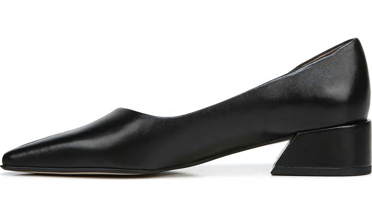 Sarto Monana Block Heel Pump - Black Leather