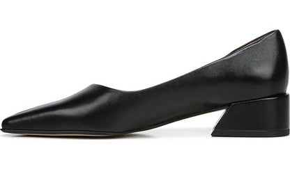 Sarto Monana Block Heel Pump - Black Leather