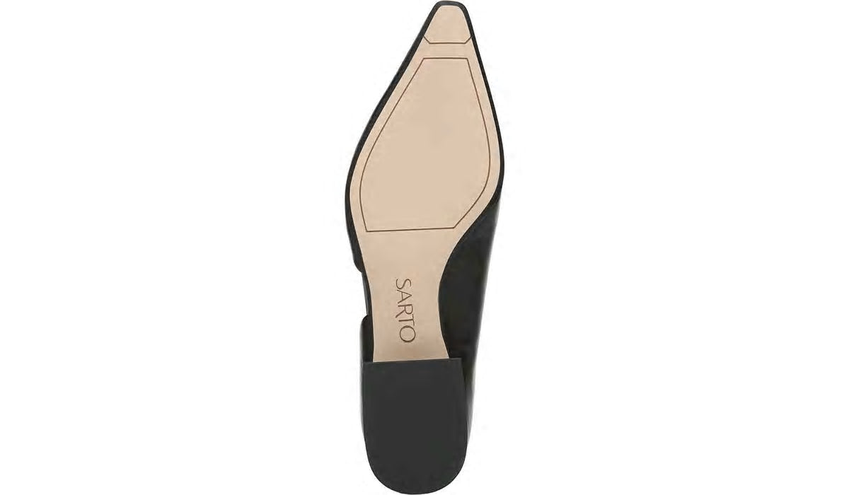 Sarto Monana Block Heel Pump - Black Leather