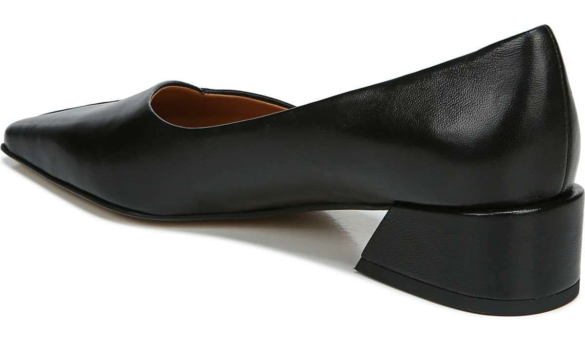 Sarto Monana Block Heel Pump - Black Leather