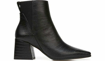 Sarto Brynn Block Heel Bootie - Black Leather
