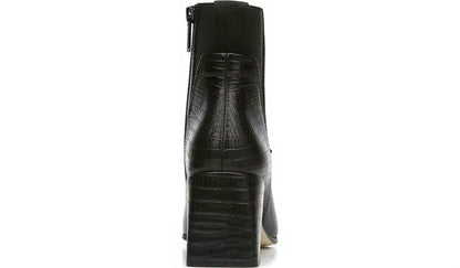 Sarto Brynn Block Heel Bootie - Black Leather