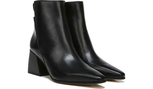 Sarto Brynn Block Heel Bootie - Black Leather