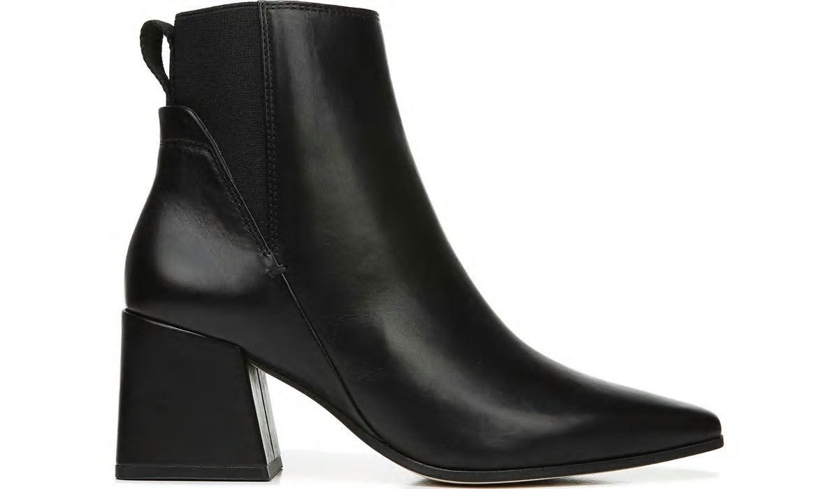 Sarto Brynn Block Heel Bootie - Black Leather