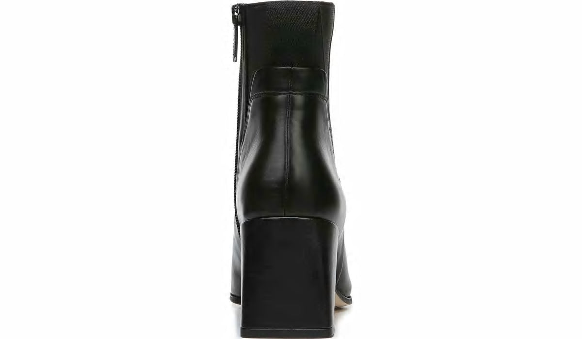 Sarto Brynn Block Heel Bootie - Black Leather