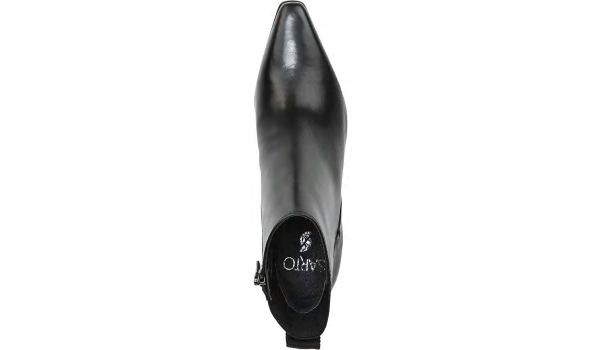 Sarto Brynn Block Heel Bootie - Black Leather