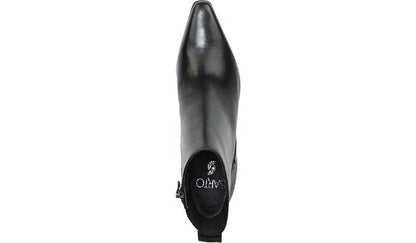 Sarto Brynn Block Heel Bootie - Black Leather