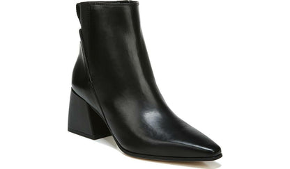 Sarto Brynn Block Heel Bootie - Black Leather