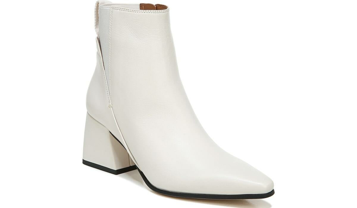 Sarto Brynn Block Heel Bootie - Putty Leather