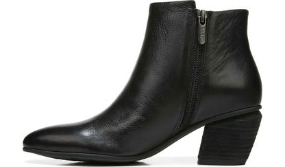 Sarto Kinga Block Heel Bootie - Black Leather