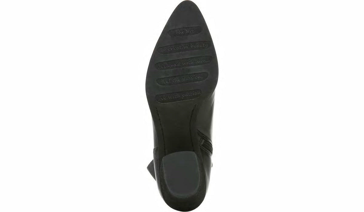 Sarto Kinga Block Heel Bootie - Black Leather