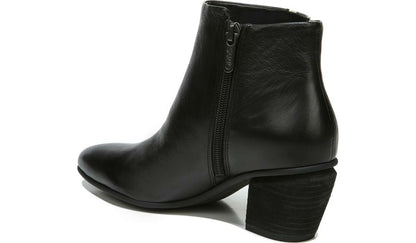 Sarto Kinga Block Heel Bootie - Black Leather