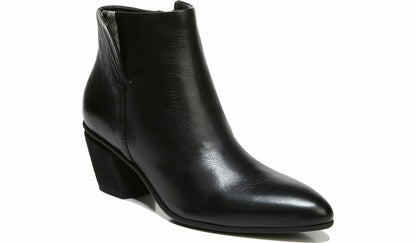 Sarto Kinga Block Heel Bootie - Black Leather