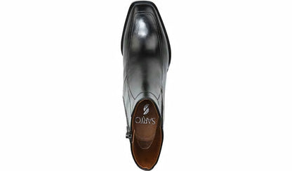 Sarto Romana Block Heel Bootie - Black Leather
