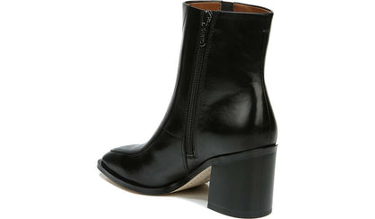 Sarto Romana Block Heel Bootie - Black Leather