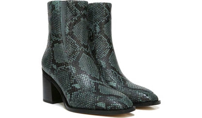 Sarto Romana Block Heel Bootie - Teal Leather