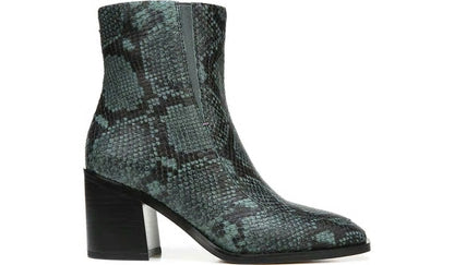 Sarto Romana Block Heel Bootie - Teal Leather