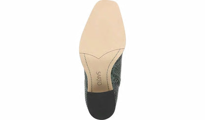 Sarto Romana Block Heel Bootie - Teal Leather