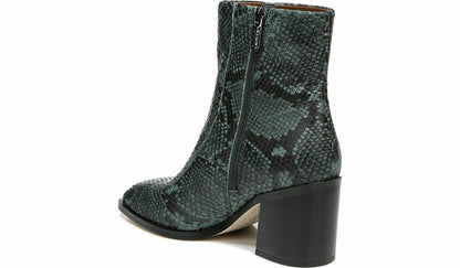 Sarto Romana Block Heel Bootie - Teal Leather
