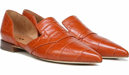 Sarto Toby D'Orsay Flat - Dark Orange Leather