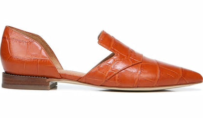 Sarto Toby D'Orsay Flat - Dark Orange Leather