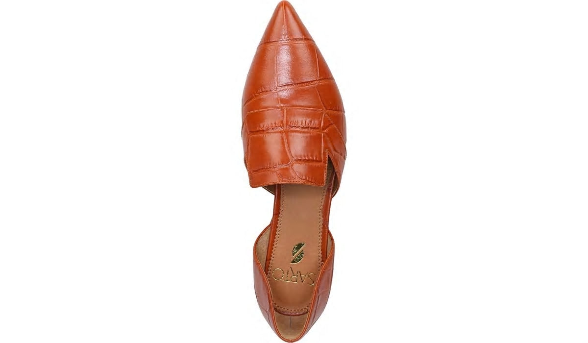 Sarto Toby D'Orsay Flat - Dark Orange Leather