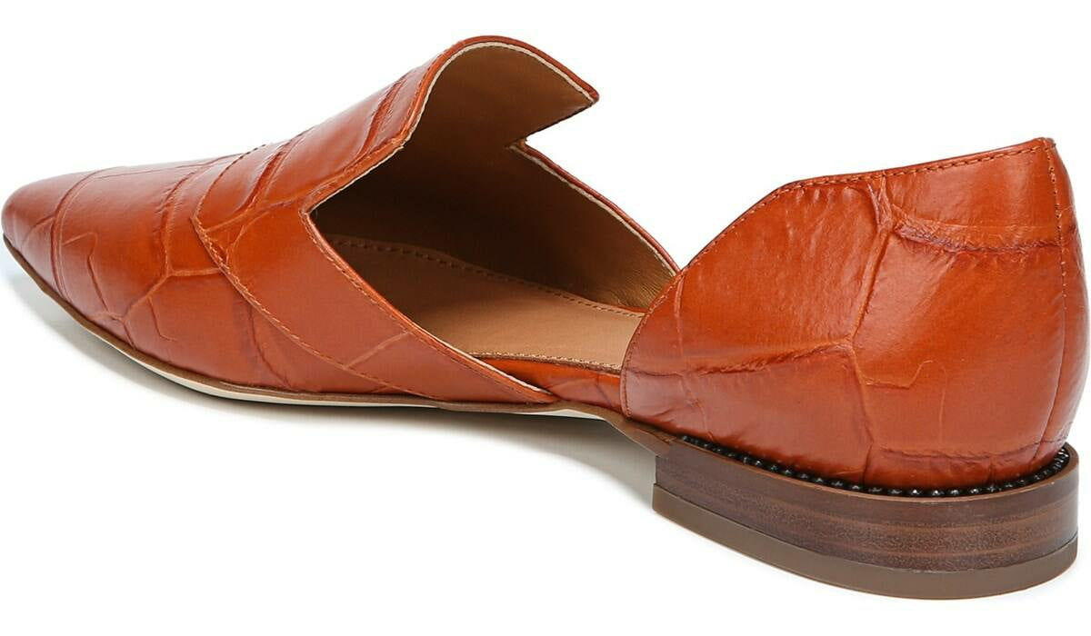 Sarto Toby D'Orsay Flat - Dark Orange Leather