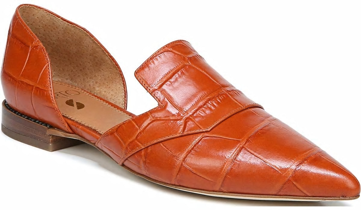 Sarto Toby D'Orsay Flat - Dark Orange Leather