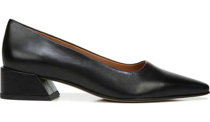 Sarto Modena Block Heel Pump - Black Leather