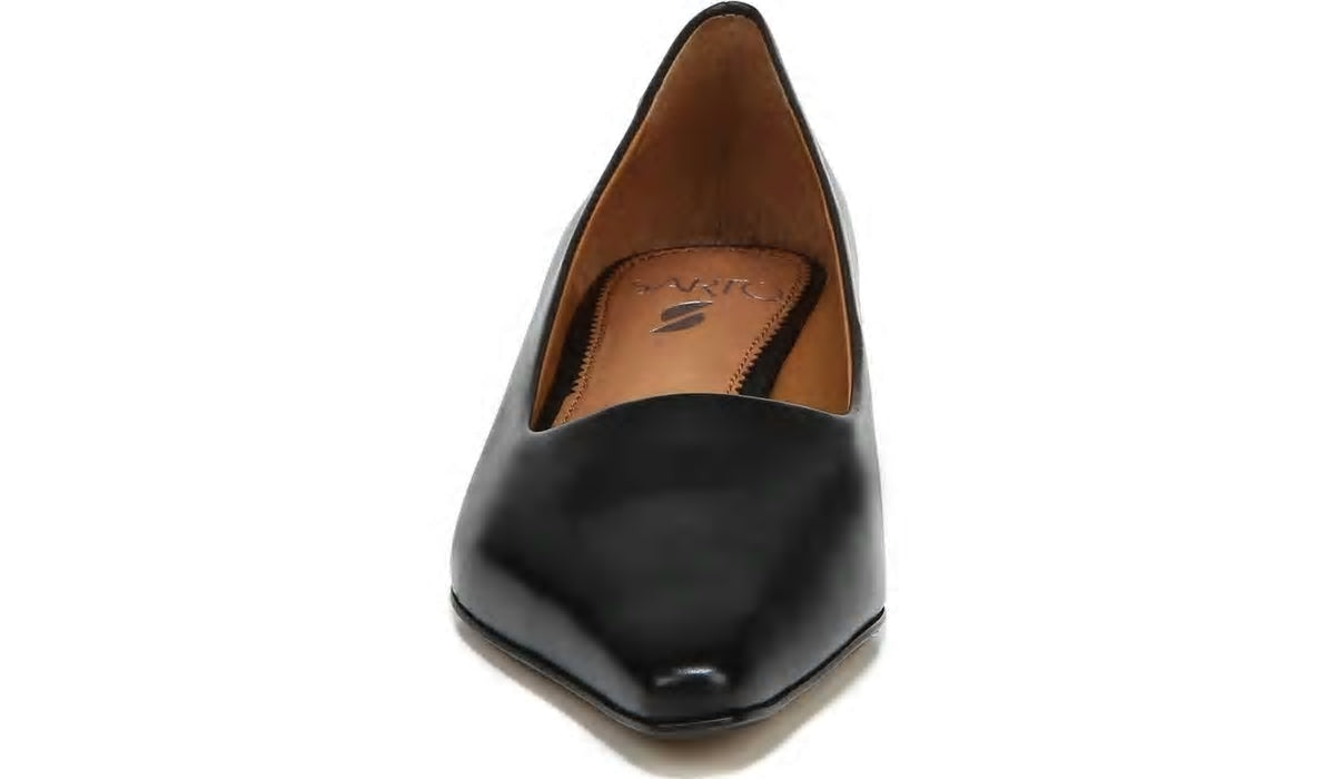 Sarto Modena Block Heel Pump - Black Leather