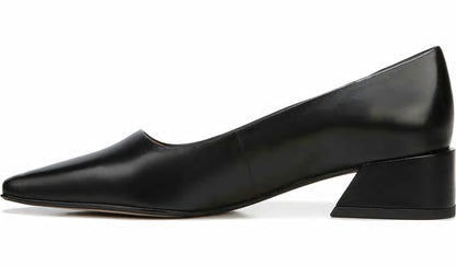 Sarto Modena Block Heel Pump - Black Leather
