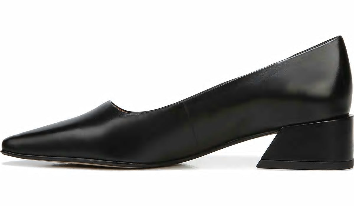 Sarto Modena Block Heel Pump - Black Leather