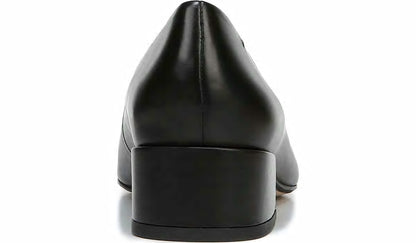 Sarto Modena Block Heel Pump - Black Leather