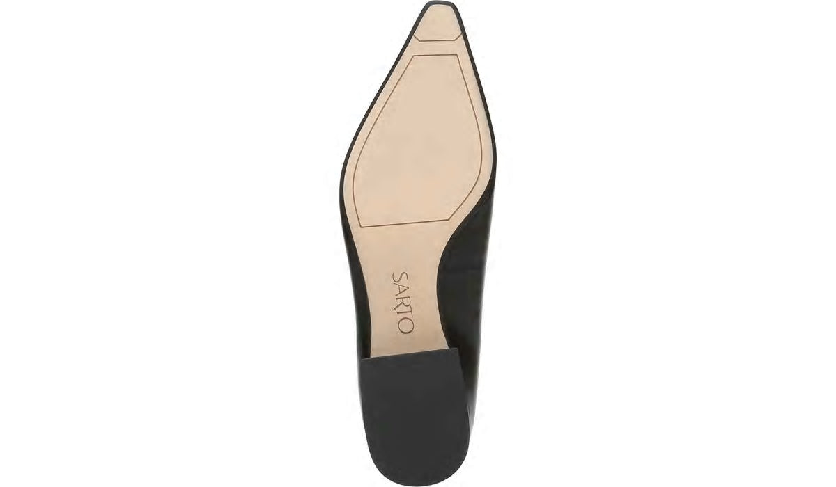 Sarto Modena Block Heel Pump - Black Leather