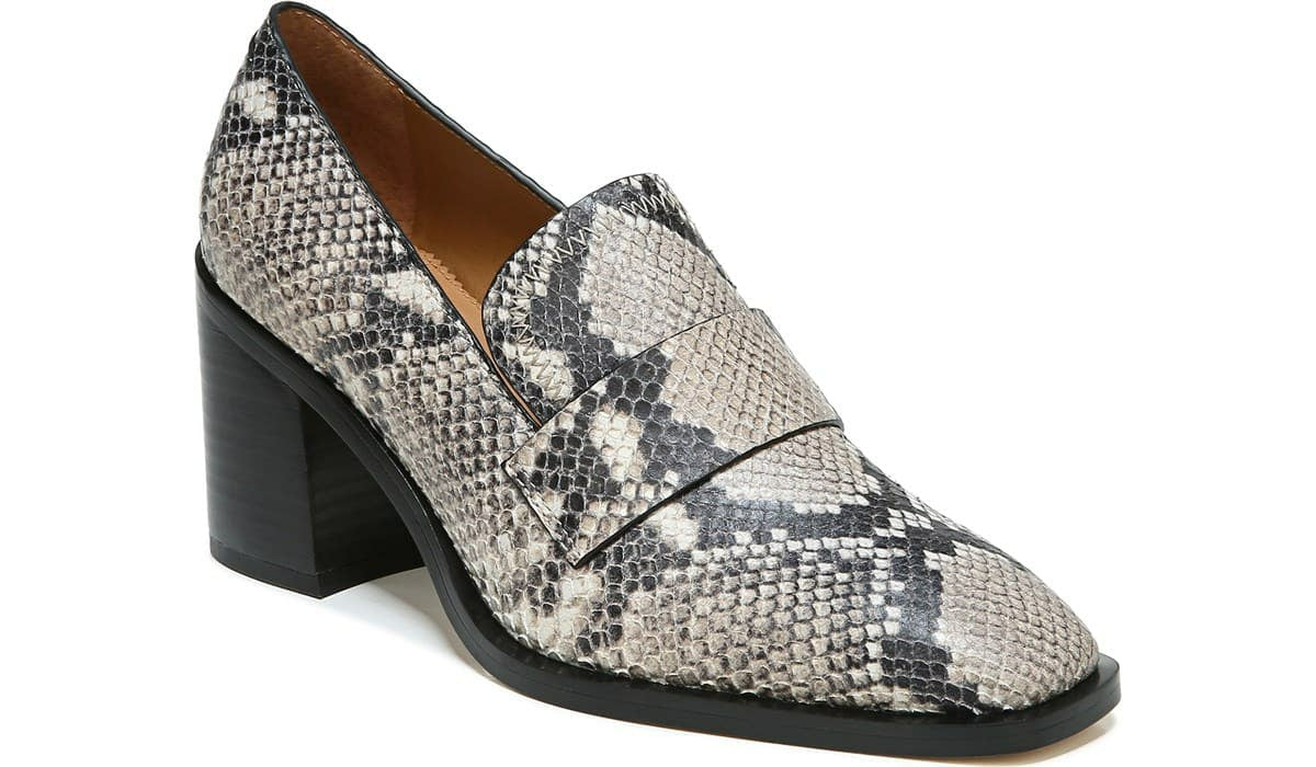 Sarto Renato Block Heel Pump - Roccia Snake Print Leather