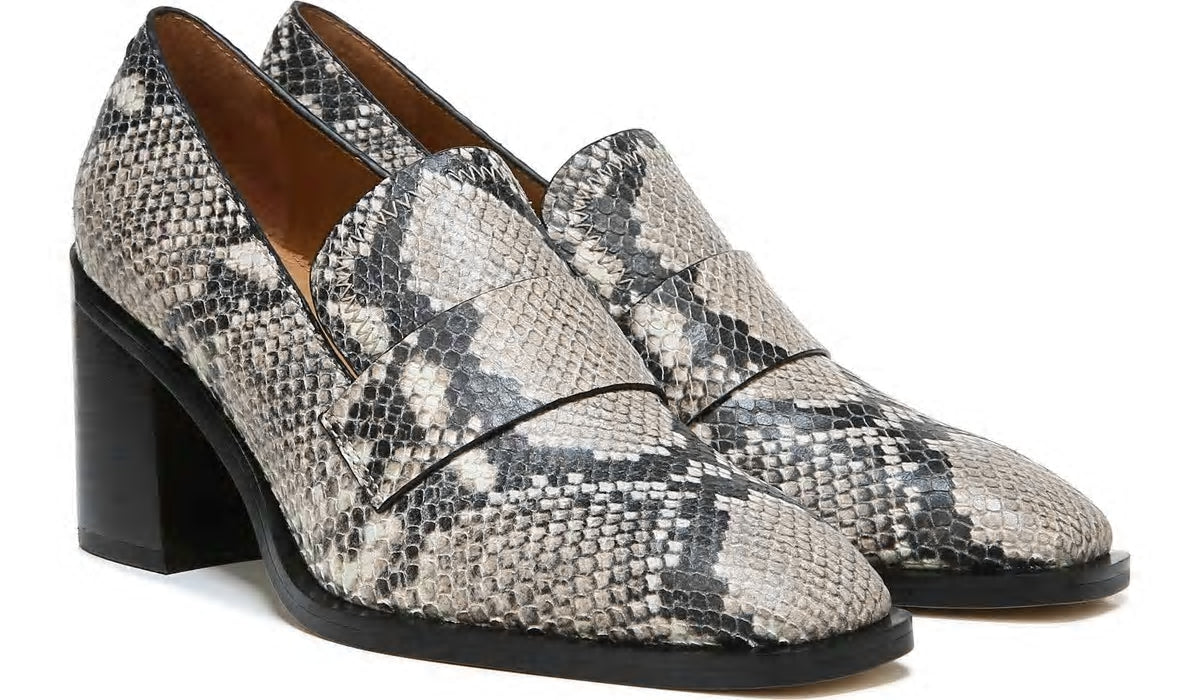 Sarto Renato Block Heel Pump - Roccia Snake Print Leather