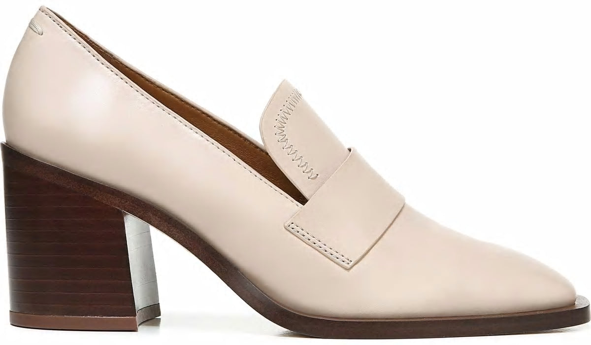 Sarto Renato Block Heel Pump - Bone Leather