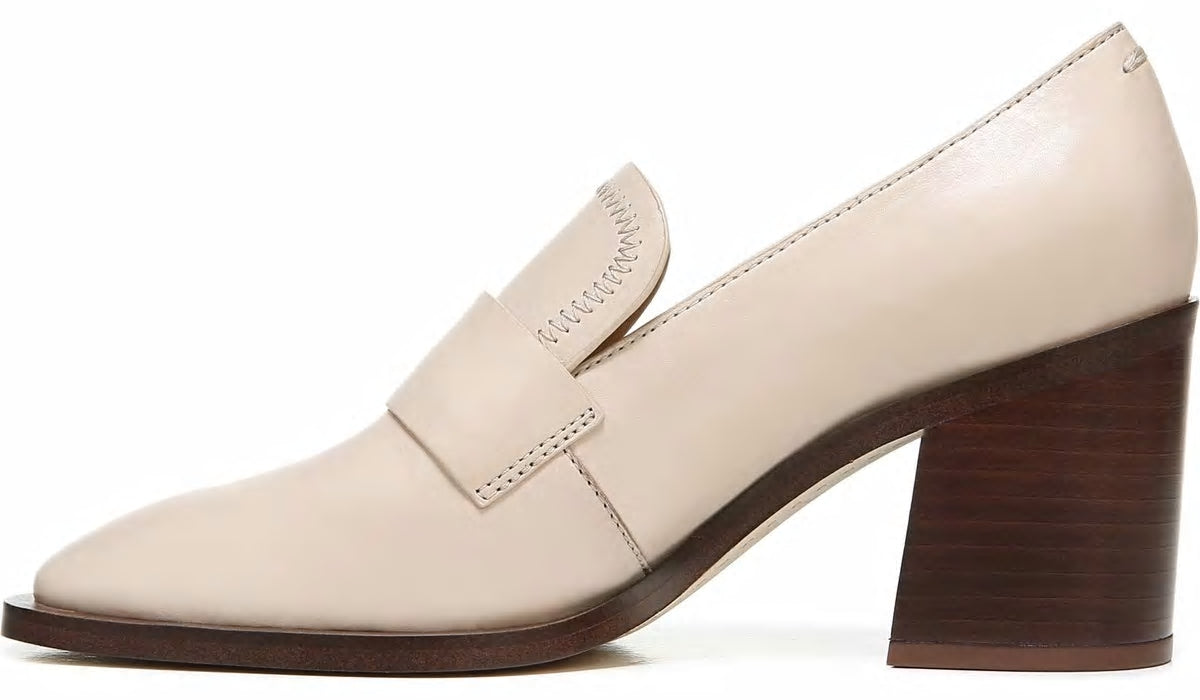 Sarto Renato Block Heel Pump - Bone Leather