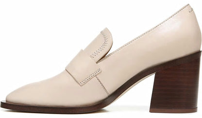 Sarto Renato Block Heel Pump - Bone Leather